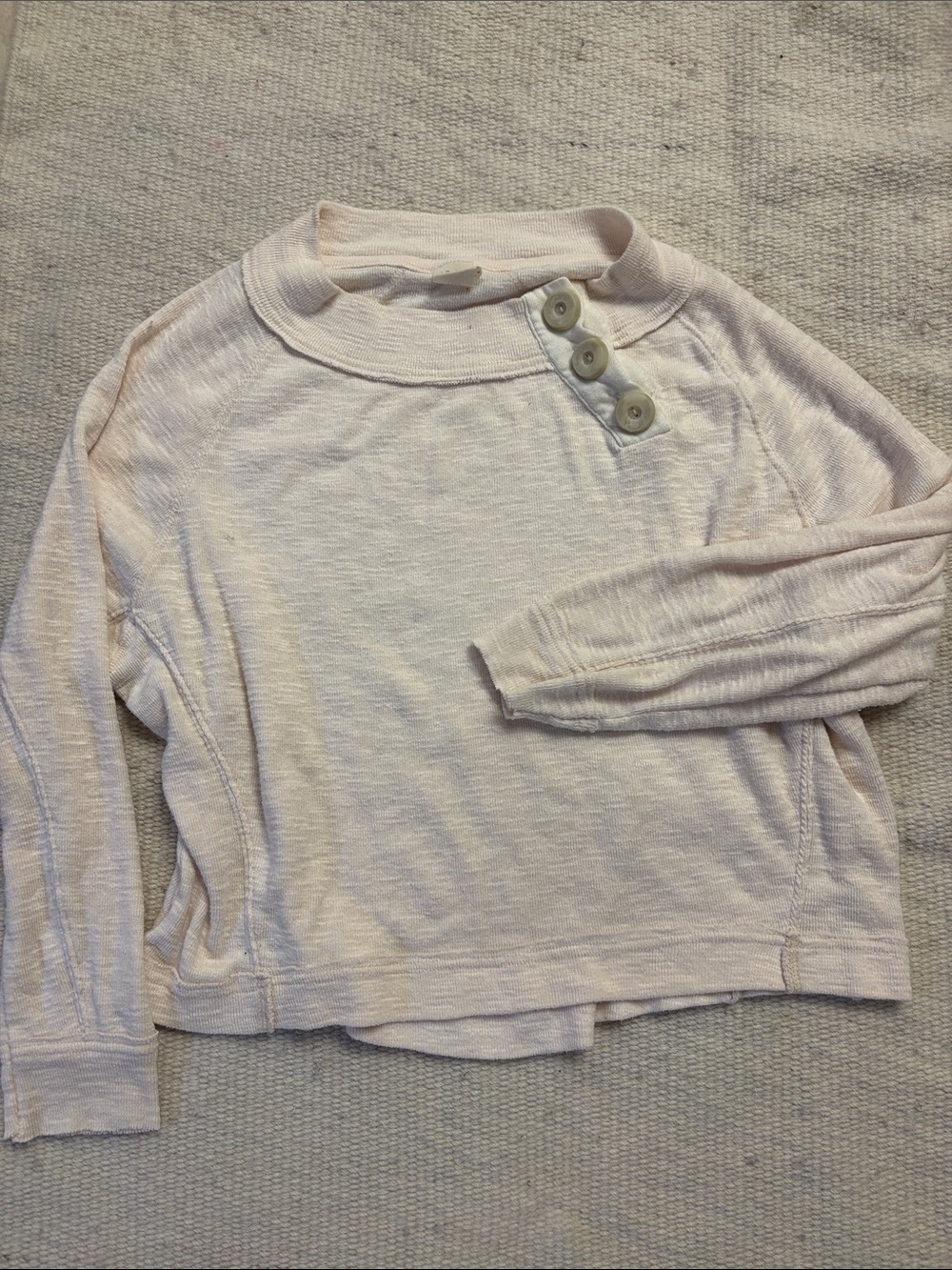 We The Free Pale Cream Knit Crew Top